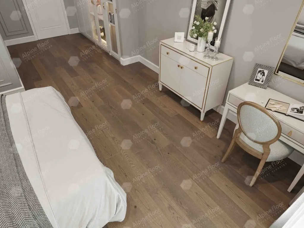 Инженерная доска Alpine Floor Villa Дуб Гранд Каньон EW201-16 400-1200×165×12 фото в интерьере